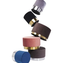 KARE Design Tabourets|Tabouret Cherry Mauve Laiton O55Cm