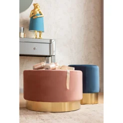 KARE Design Tabourets|Tabouret Cherry Mauve Laiton O55Cm