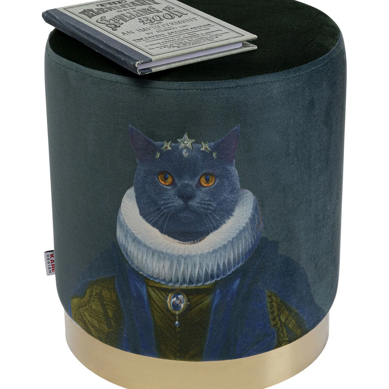 KARE Design Tabourets|Tabouret Cherry Mr. Cat Laiton O32Cm