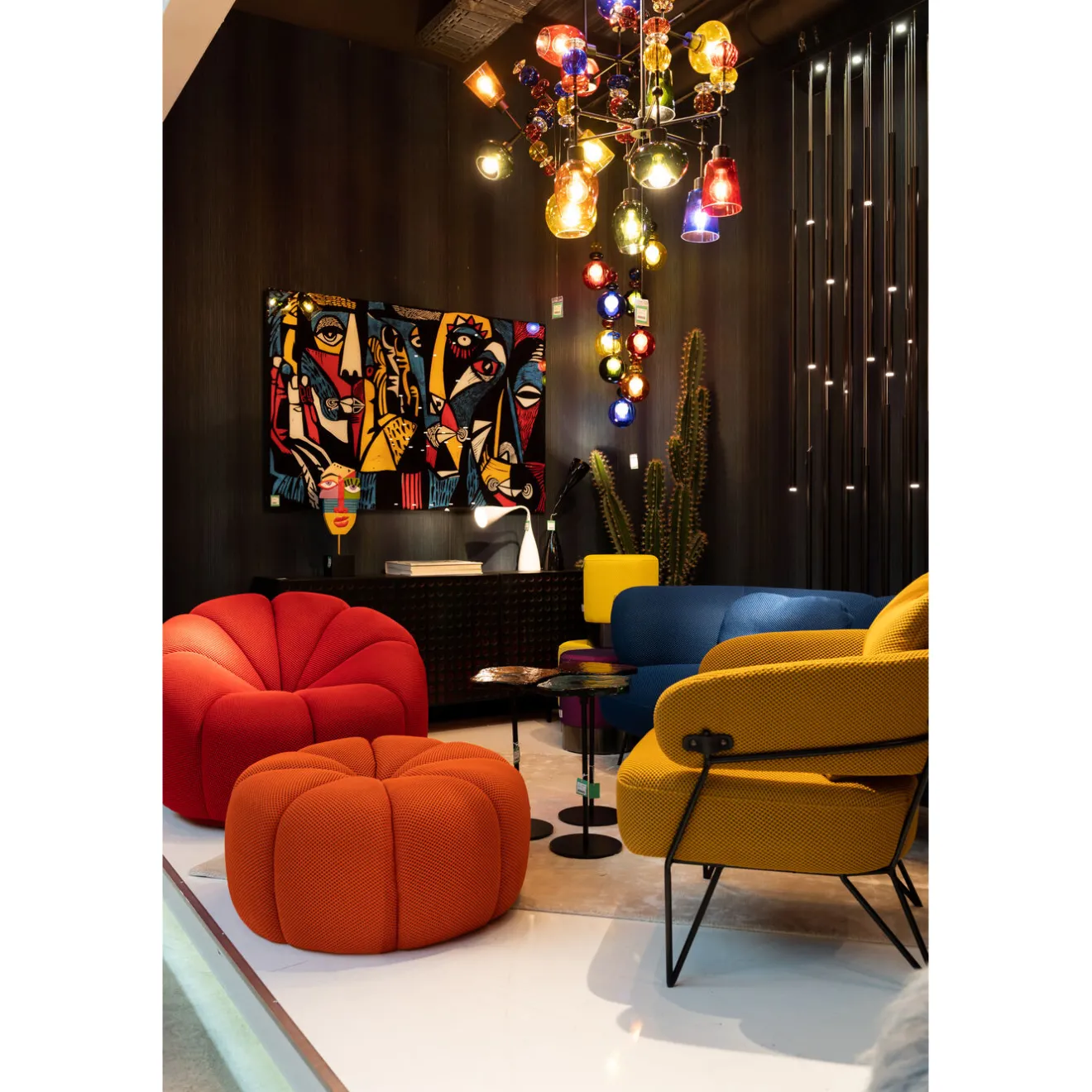 KARE Design Tabourets|Tabouret Cherry Orange Laiton O35Cm