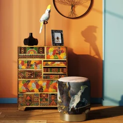 KARE Design Tabourets|Tabouret Cherry Parrot Laiton O32Cm