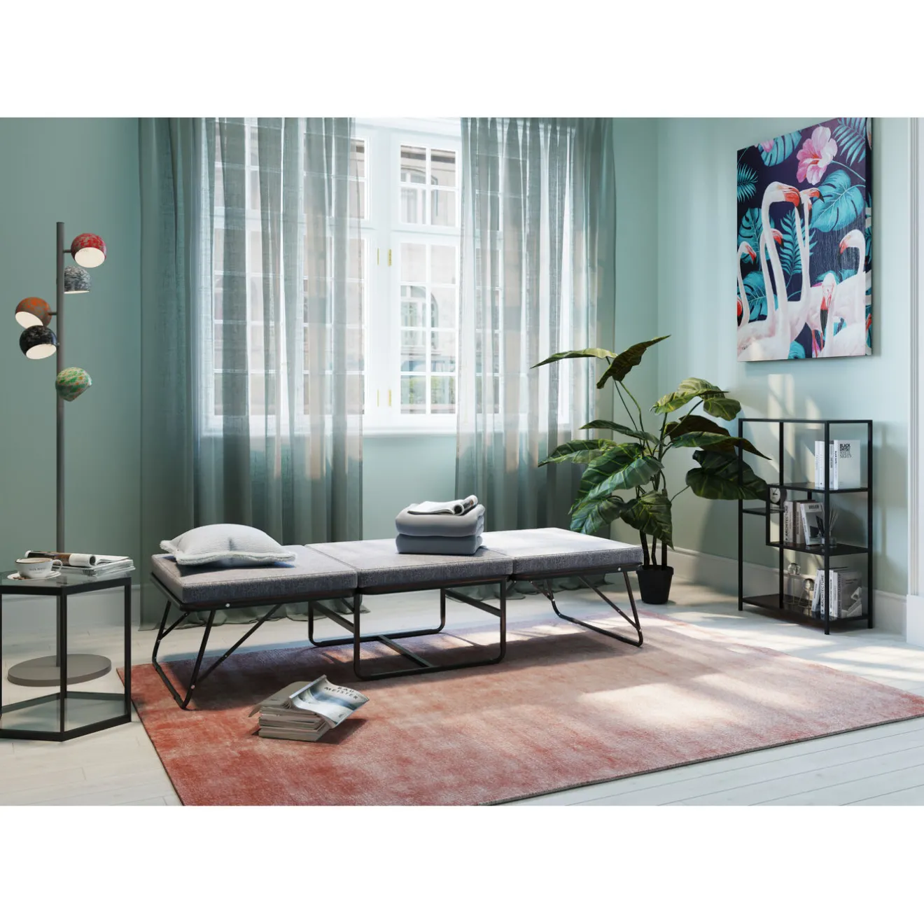 KARE Design Tabourets Convertibles|Tabouret Convertible Brenda Gris-Cover Gris 76X7