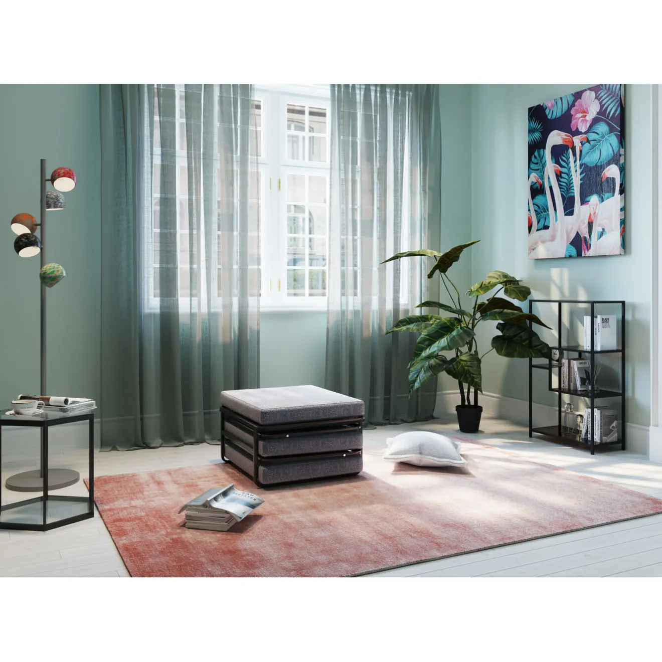 KARE Design Tabourets Convertibles|Tabouret Convertible Brenda Gris-Cover Gris 76X7