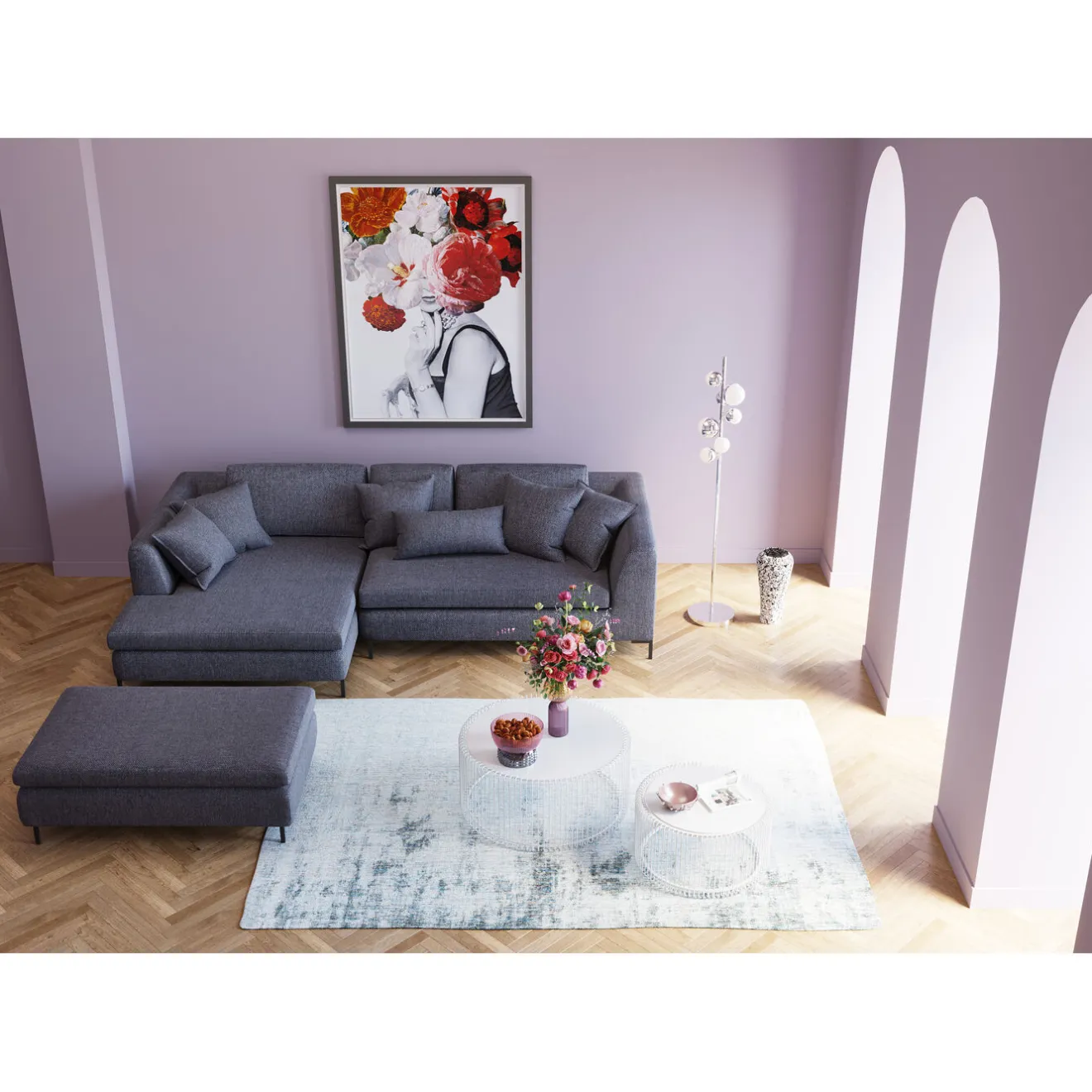 KARE Design Tabourets|Tabouret Gianni Gris