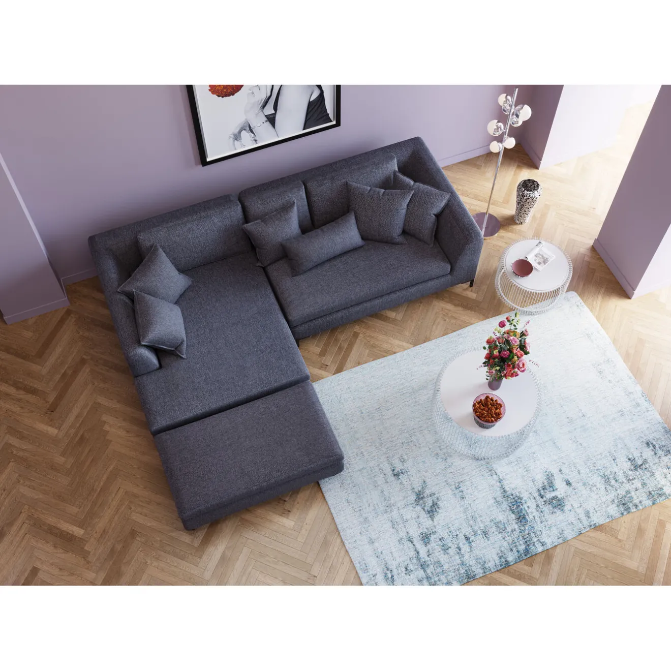 KARE Design Tabourets|Tabouret Gianni Gris