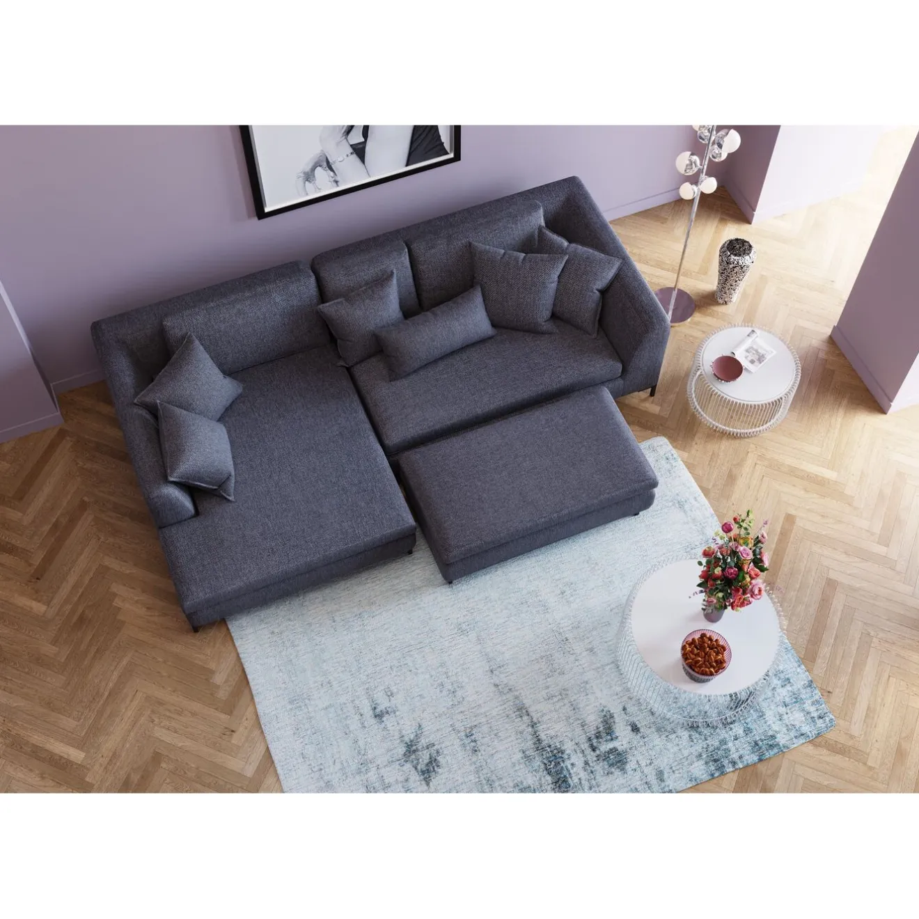 KARE Design Tabourets|Tabouret Gianni Gris