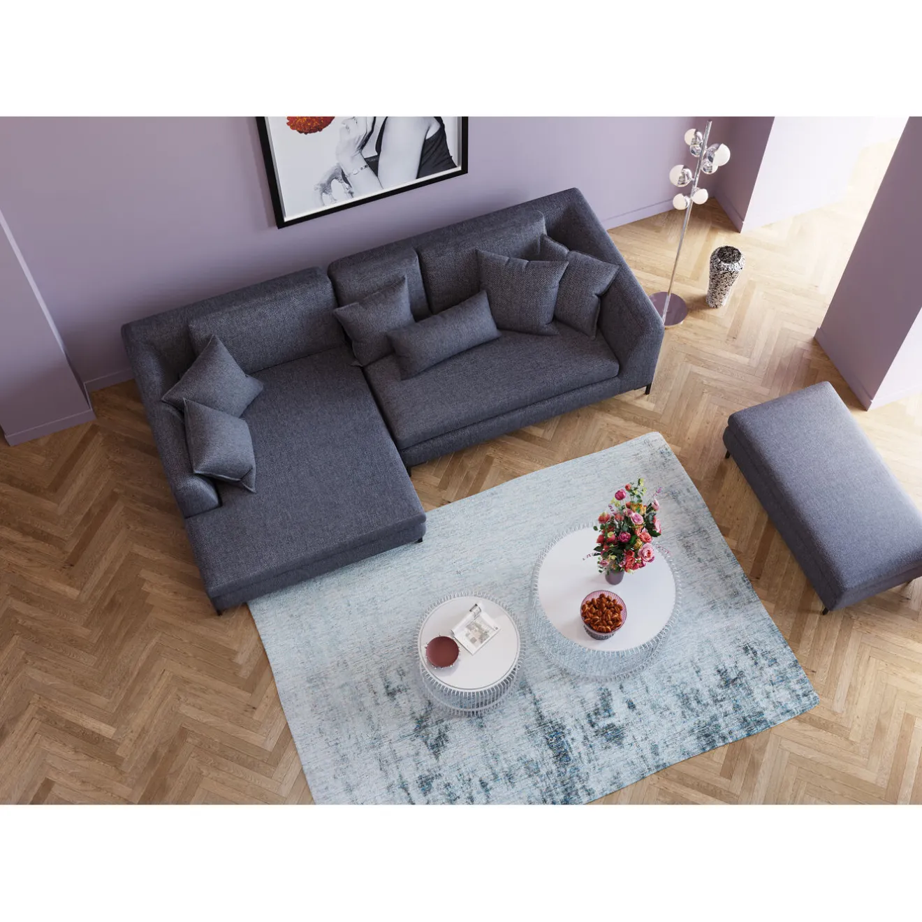 KARE Design Tabourets|Tabouret Gianni Gris