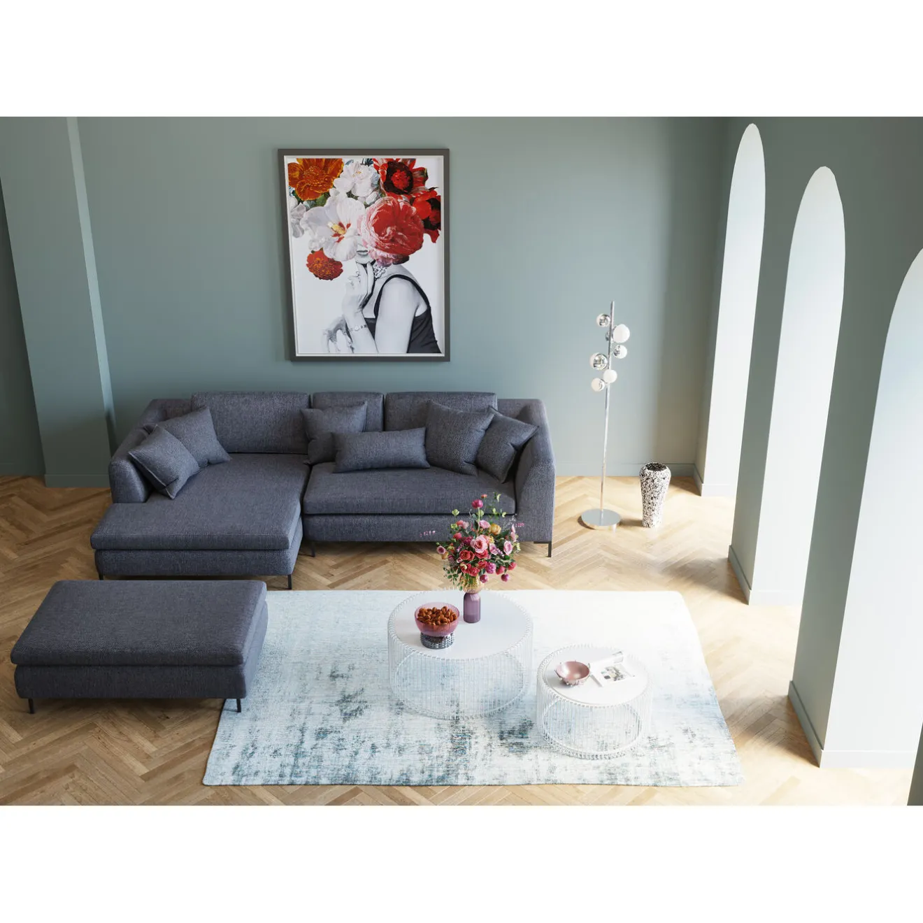 KARE Design Tabourets|Tabouret Gianni Gris