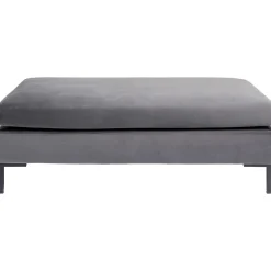 KARE Design Tabourets|Tabouret Gianni Velours Gris Noir