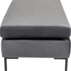 KARE Design Tabourets|Tabouret Gianni Velours Gris Noir