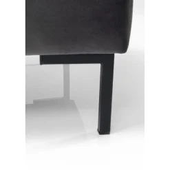 KARE Design Tabourets|Tabouret Gianni Velours Gris Noir