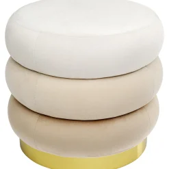 KARE Design Tabourets|Tabouret Sandwich Creme O45Cm