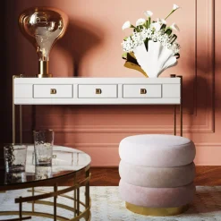 KARE Design Tabourets|Tabouret Sandwich Creme O45Cm