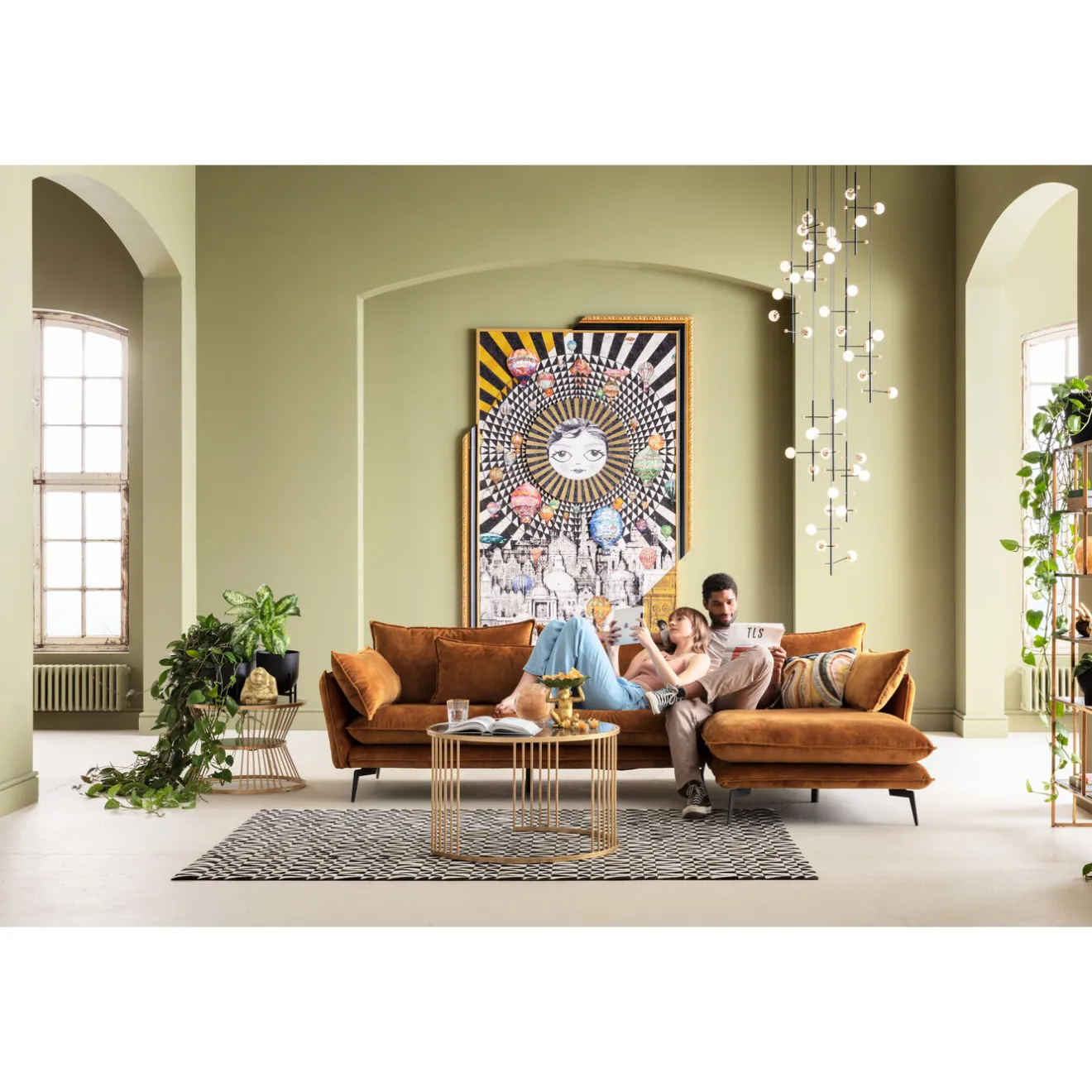 KARE Design Tapis En Peau|Tapis En Cuir Zigzag 170X240Cm