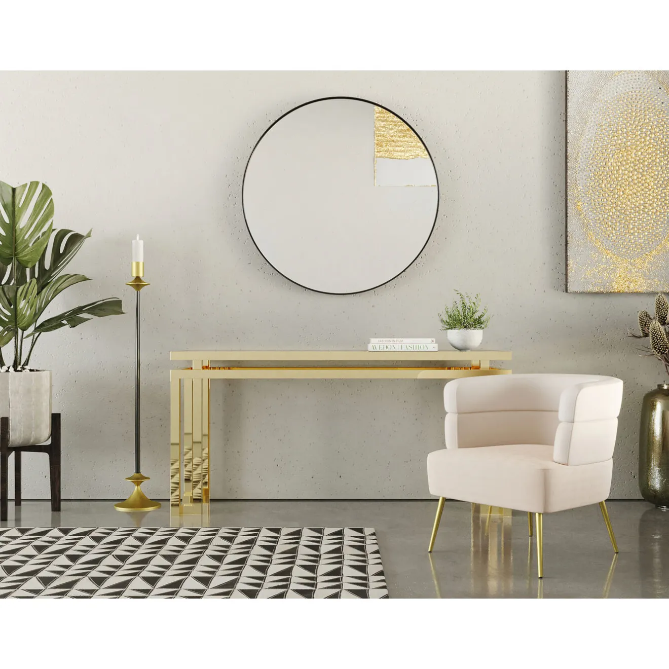 KARE Design Tapis En Peau|Tapis En Cuir Zigzag 170X240Cm