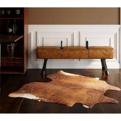 KARE Design Tapis En Peau|Tapis Hide Noir-Marron 232X255Cm