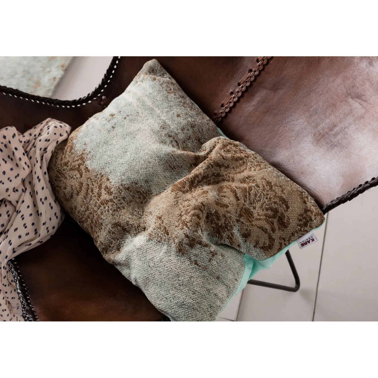 KARE Design Tapis À Poils Courts|Tapis Kelim Ornaments Turquoise 170X240Cm