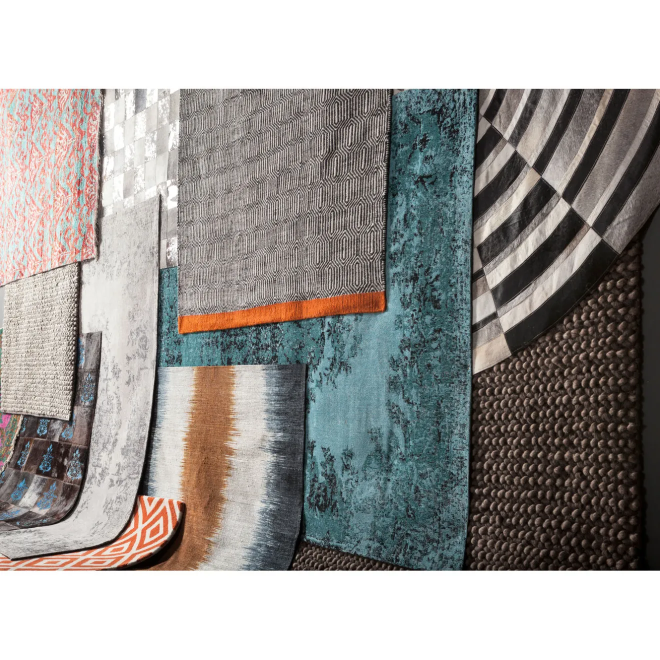 KARE Design Tapis À Poils Courts|Tapis Kelim Pop Turquoise 170X240Cm