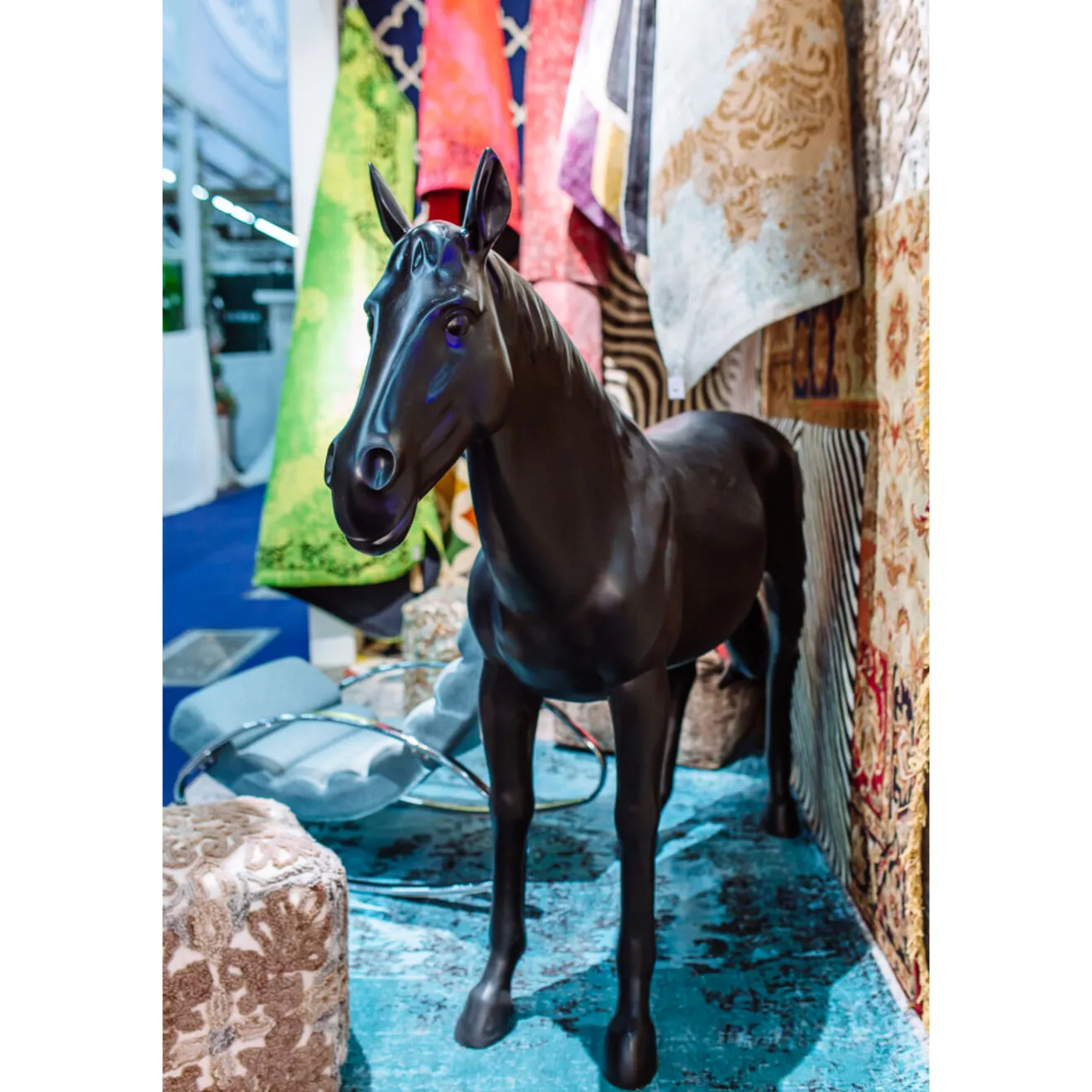 KARE Design Tapis À Poils Courts|Tapis Kelim Pop Turquoise 170X240Cm