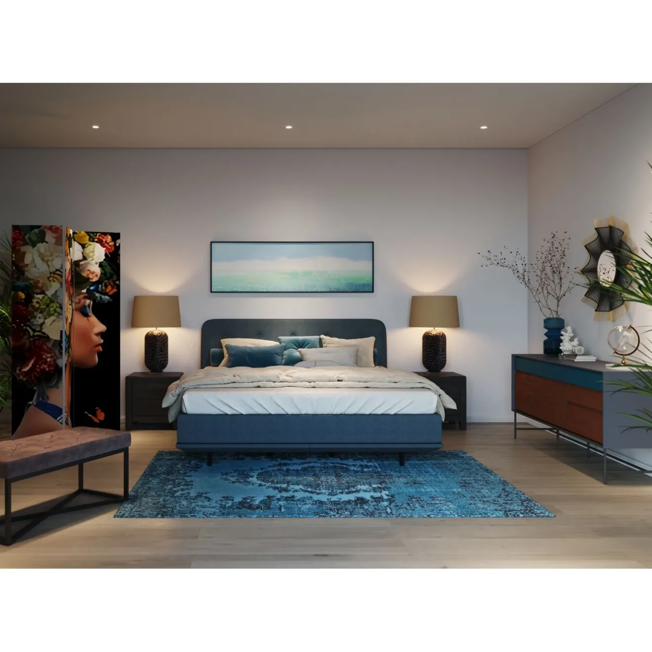 KARE Design Tapis À Poils Courts|Tapis Kelim Pop Turquoise 170X240Cm