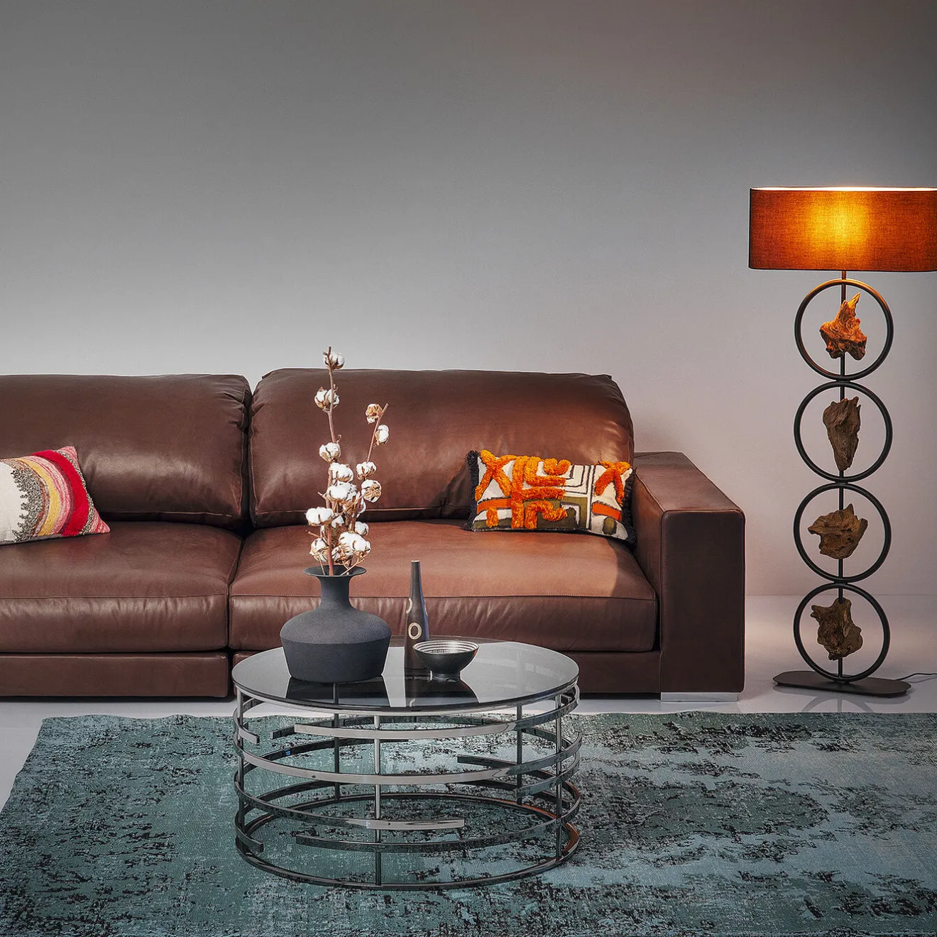 KARE Design Tapis À Poils Courts|Tapis Kelim Pop Turquoise 200X300Cm