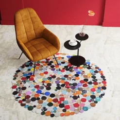 KARE Design Tapis En Peau|Tapis Rond Circle Multi O150Cm