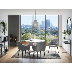 KARE Design Tapis À Poils Courts|Tapis Runway Gris 200X300Cm