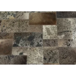 KARE Design Tapis En Peau|Tapis Squares Gris 170X240Cm