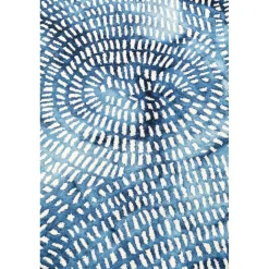 KARE Design Tapis À Poils Courts|Tapis Stamp Bleu 170X240Cm
