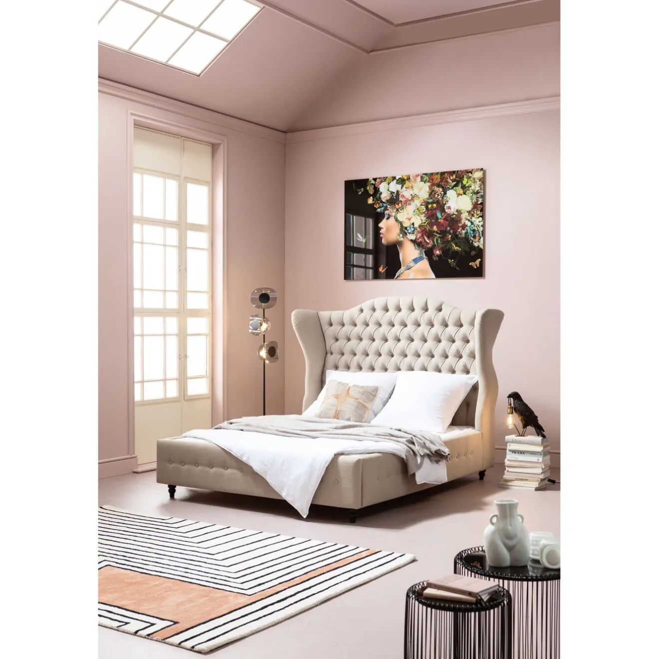 KARE Design Lits Boxspring|Tete De Lit Benito Star Gris 180Cm