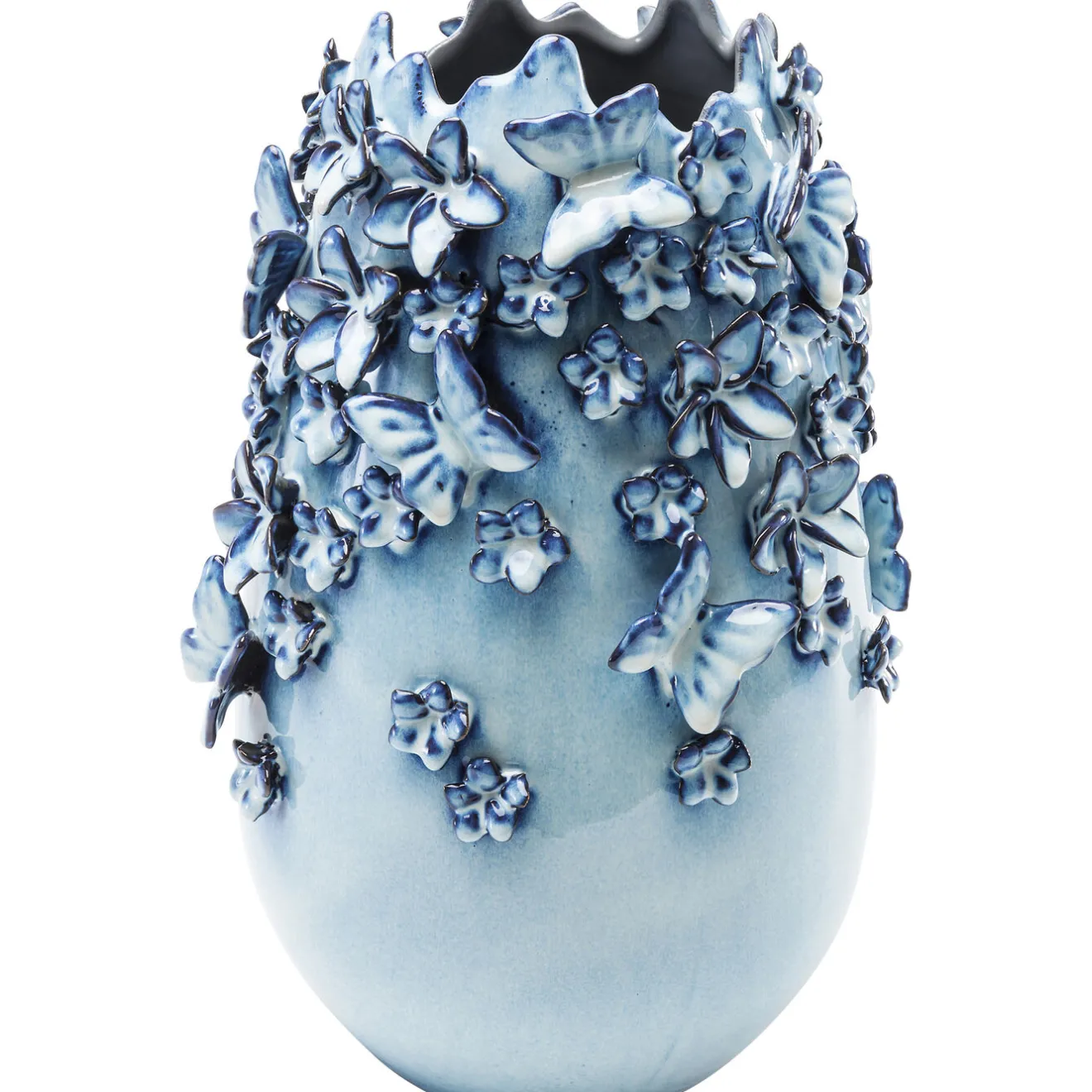 KARE Design Vases|Vase Butterflies Bleu Clair 35Cm