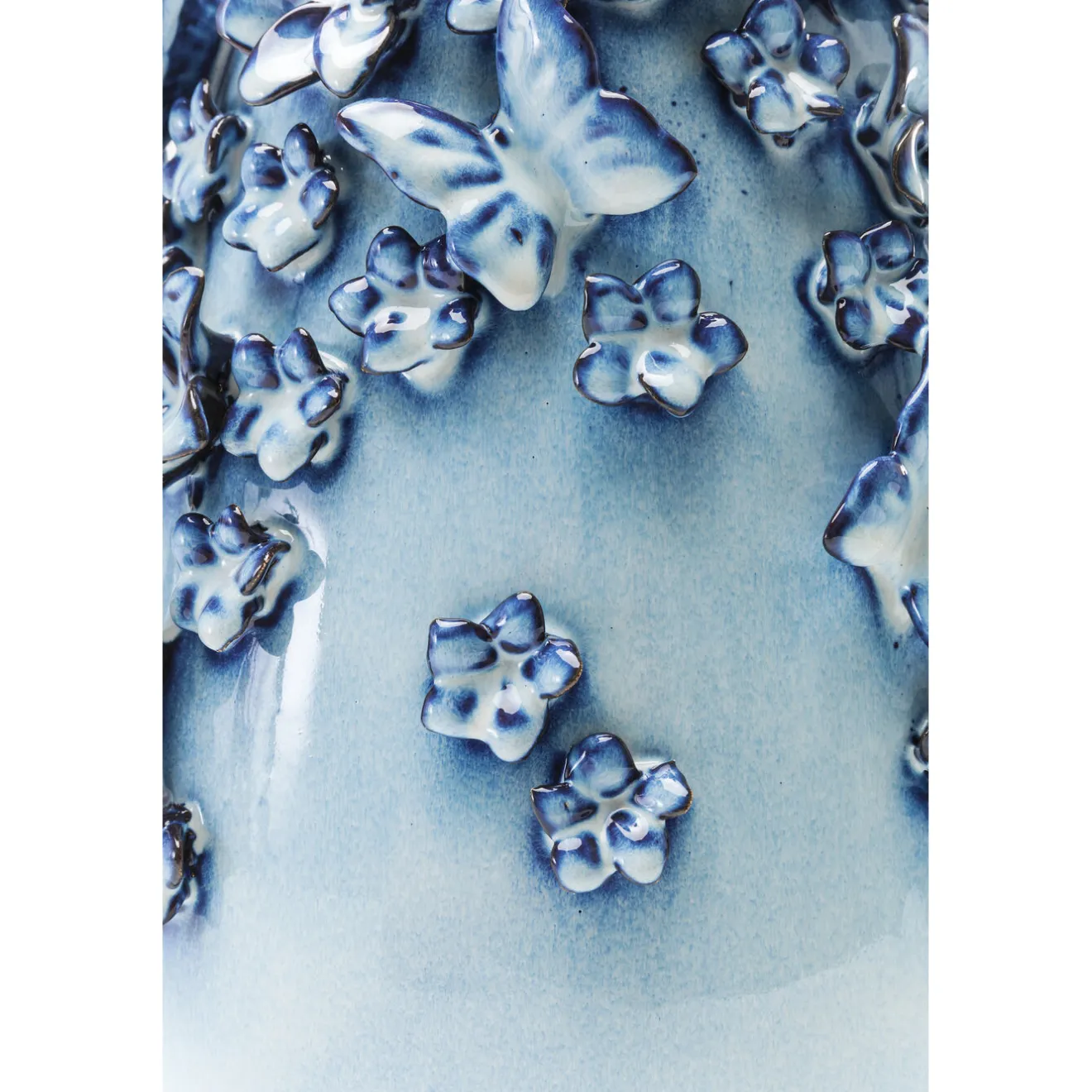 KARE Design Vases|Vase Butterflies Bleu Clair 35Cm