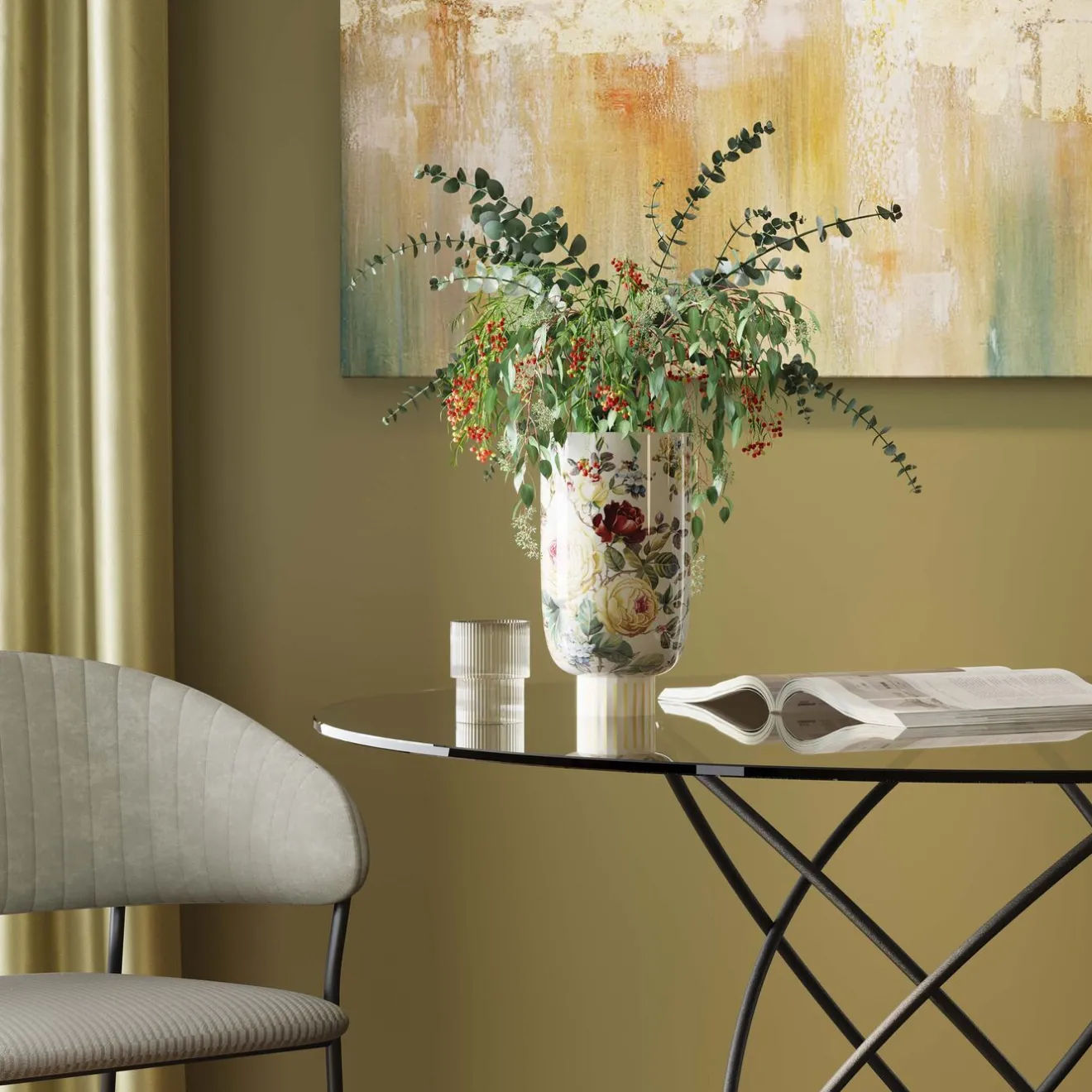 KARE Design Vases Décoratifs|Vase Décoratif Rose Magic Blanc 27Cm