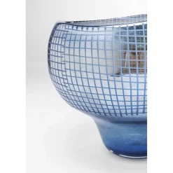 KARE Design Vases|Vase Grid Luster Bleu 28Cm