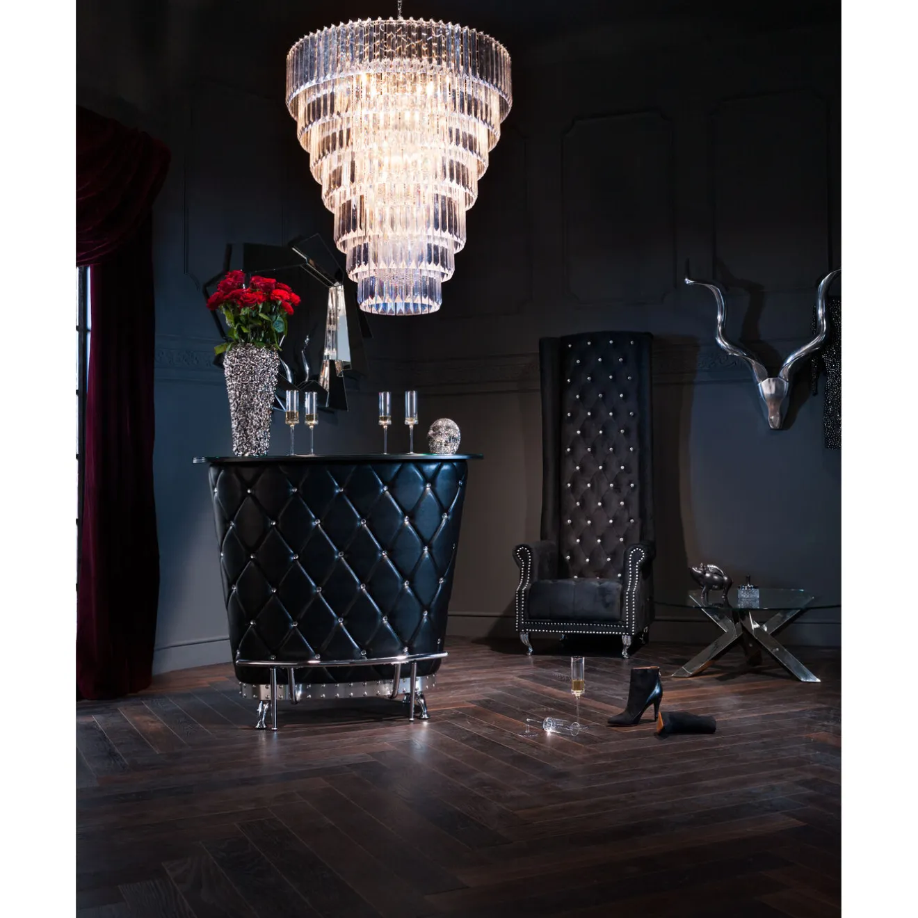 KARE Design Vases|Vase Rose Multi Chrome Gm