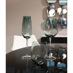 KARE Design Verres|Verre À Champagne Diamond Smoke