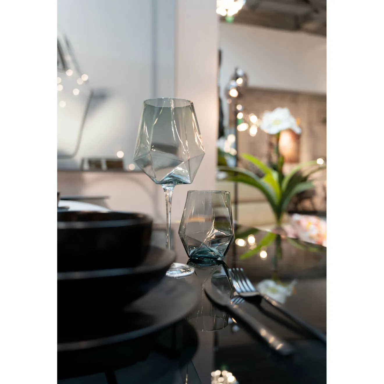 KARE Design Verres|Verre A Vin Diamond Smoke
