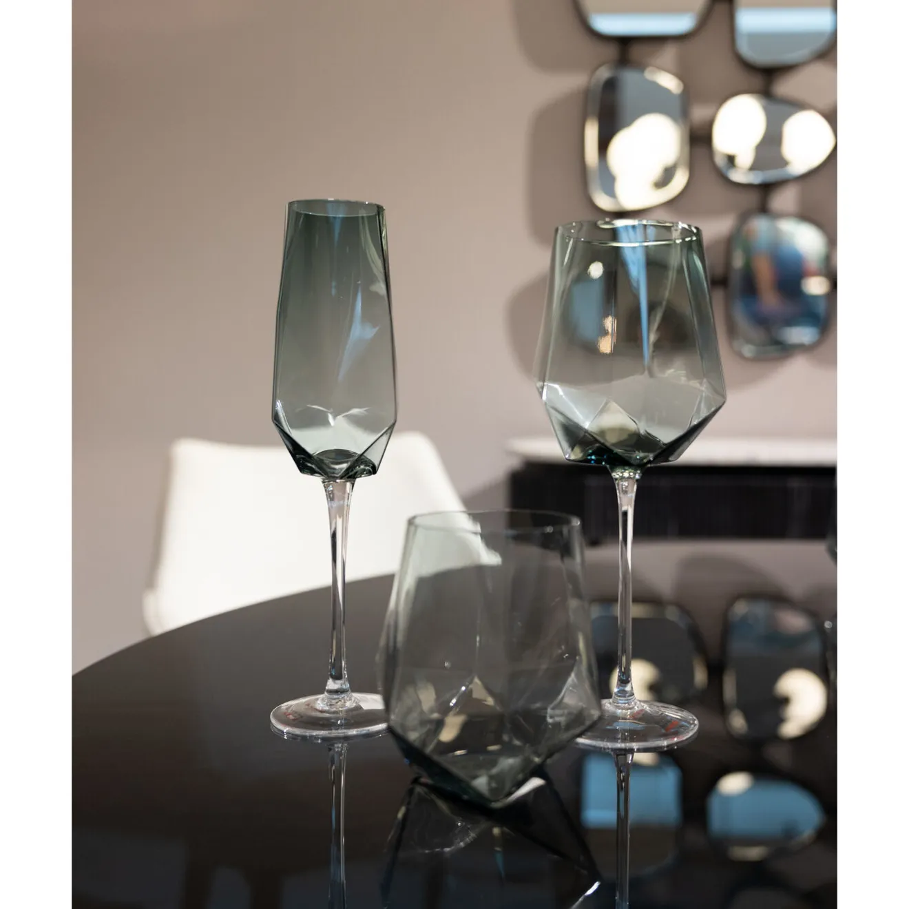 KARE Design Verres|Verre A Vin Diamond Smoke
