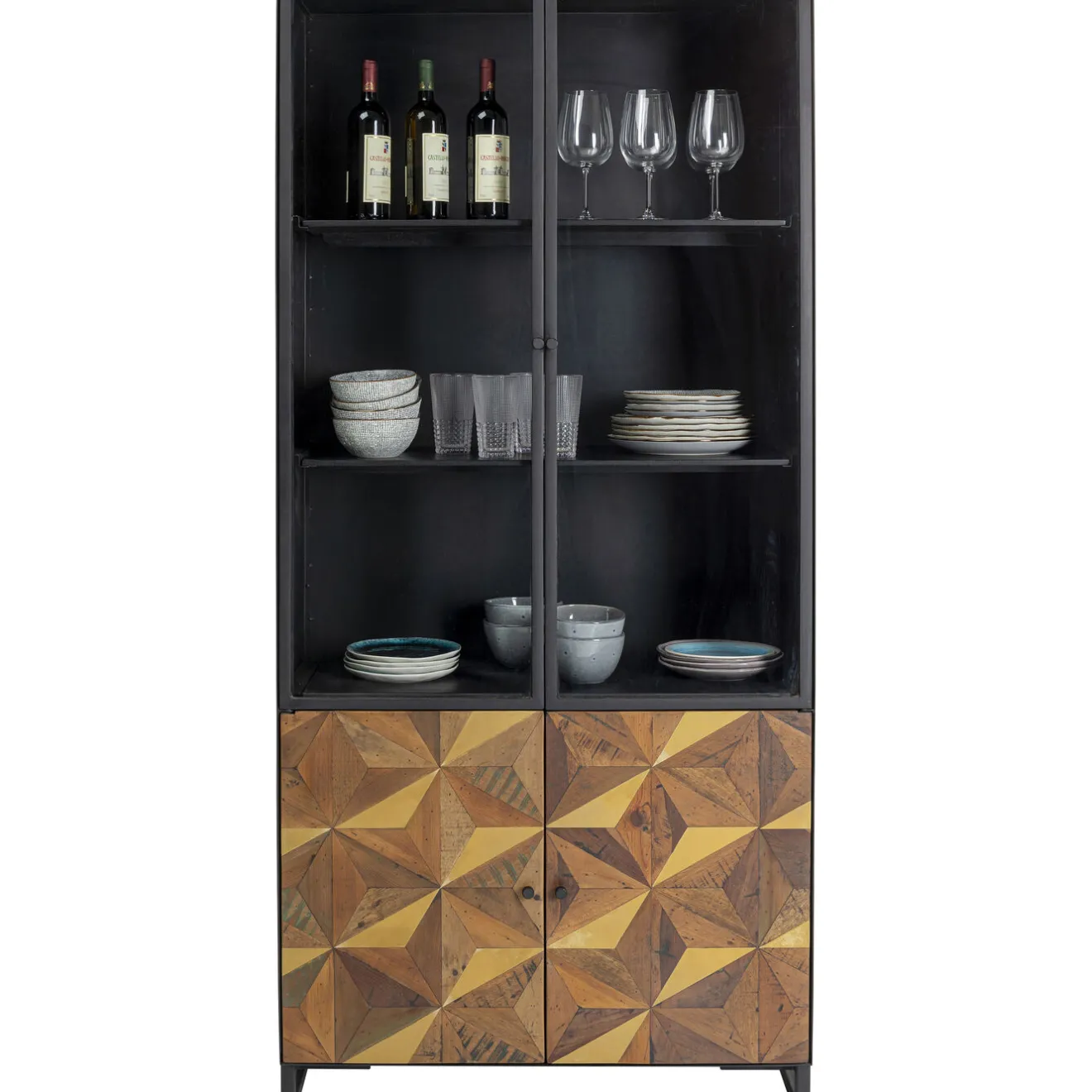 KARE Design Vitrines|Vitrine Illusion Dore 90X180Cm