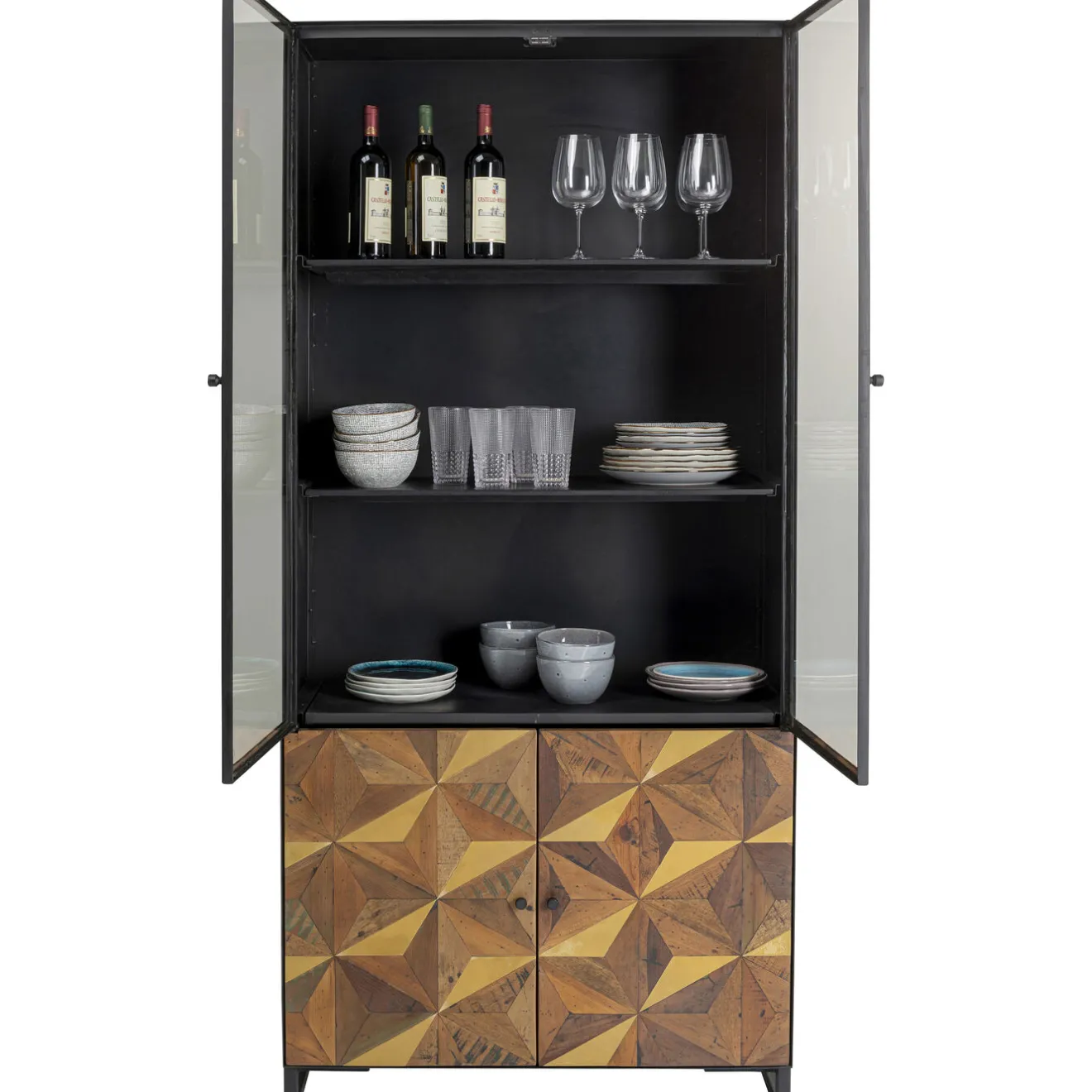 KARE Design Vitrines|Vitrine Illusion Dore 90X180Cm