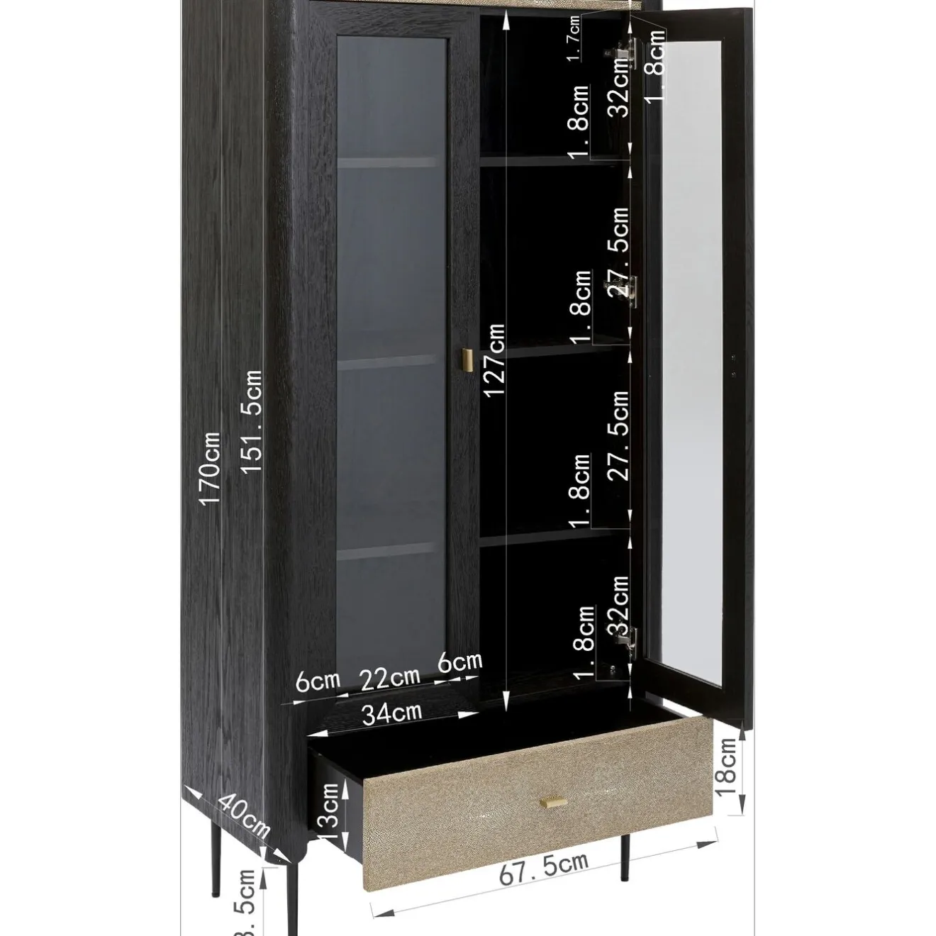 KARE Design Vitrines|Vitrine Milano 170X80