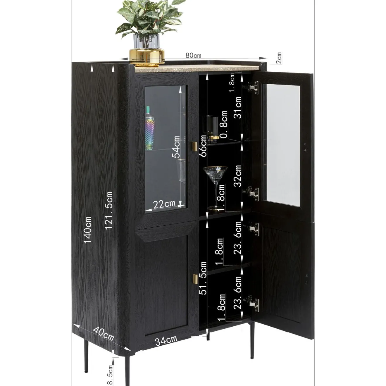 KARE Design Vitrines|Vitrine Milano 140X80